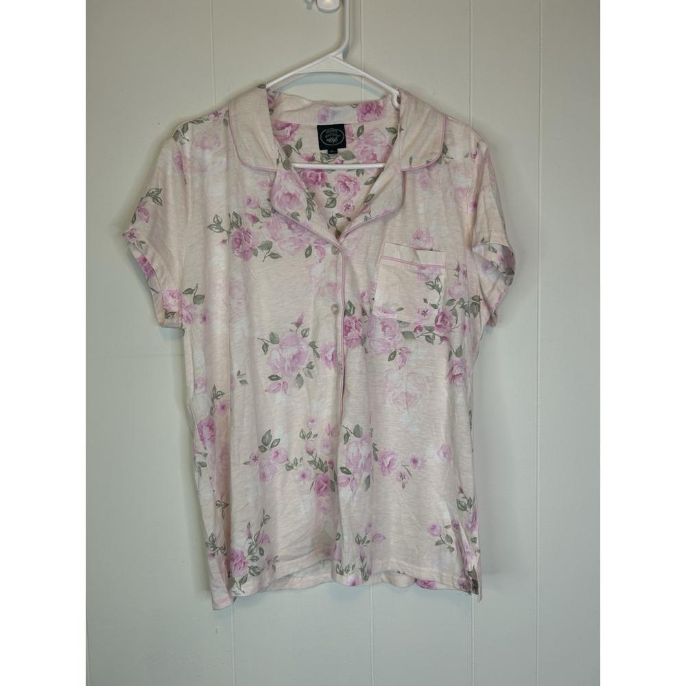 Laura Ashley Women's Size Large Pink Floral Pajama Set 148
